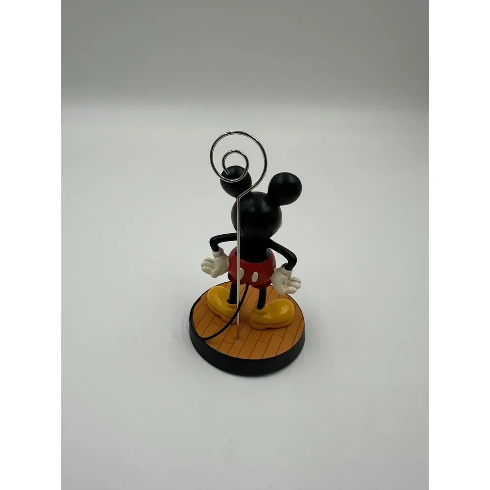 Disney Mickey Mouse Photo Clip Frame Figurine Spiral Photo Holder Vintage